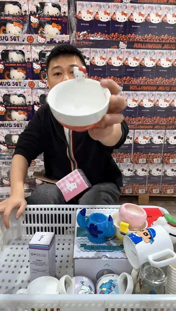 瓷片原盒kt猫公仔碗