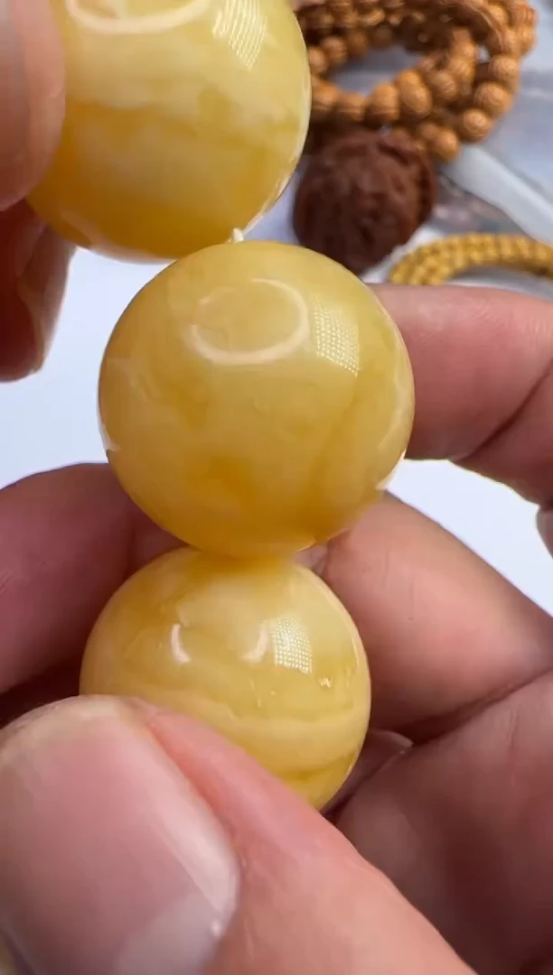 蜜蜡颈饰未镶嵌蜜蜡单株