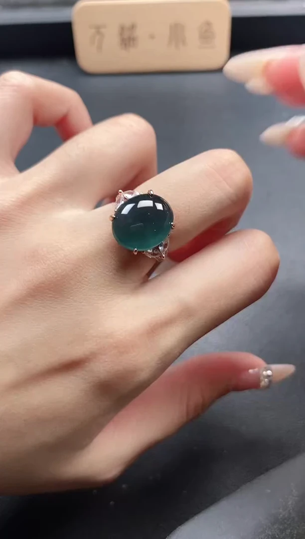银S925镶嵌戒指翡翠51151