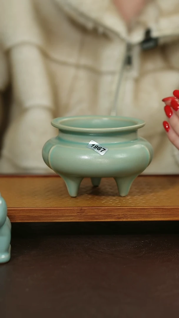 摆件瓷1967原矿原釉汝宋汝瓷