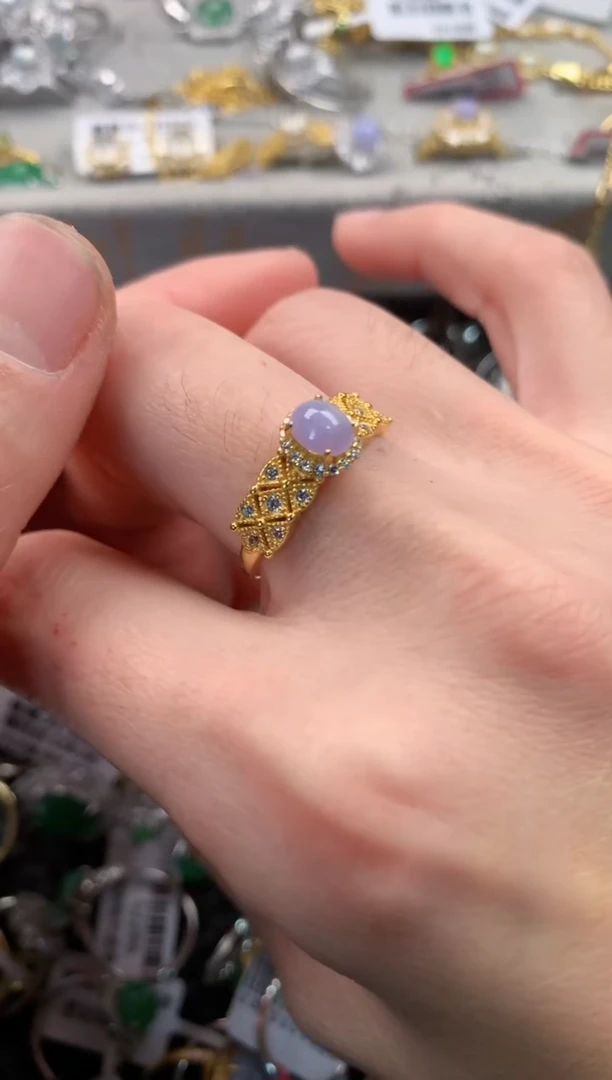 银S925镶嵌戒指翡翠4                   8