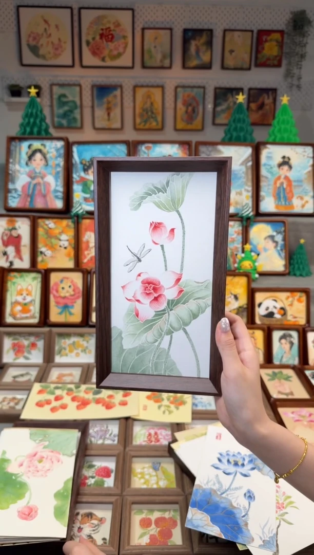 国画⭐****?蜻蜓荷花 手绘国画27