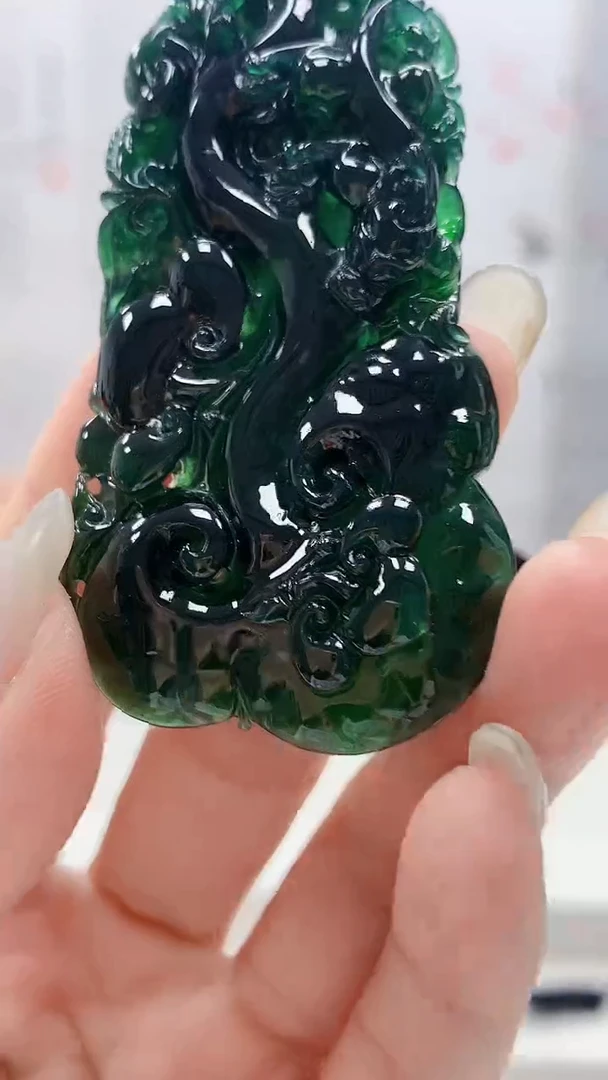 定制翡翠未镶嵌4898lr- 毛货挂件37
