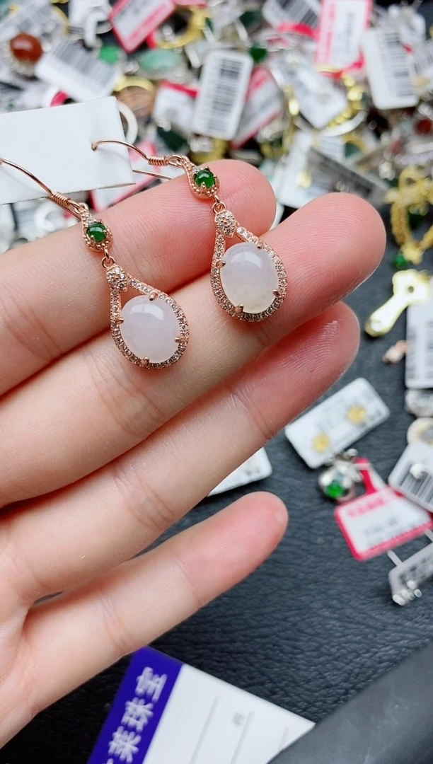 银S925镶嵌戒指翡翠1