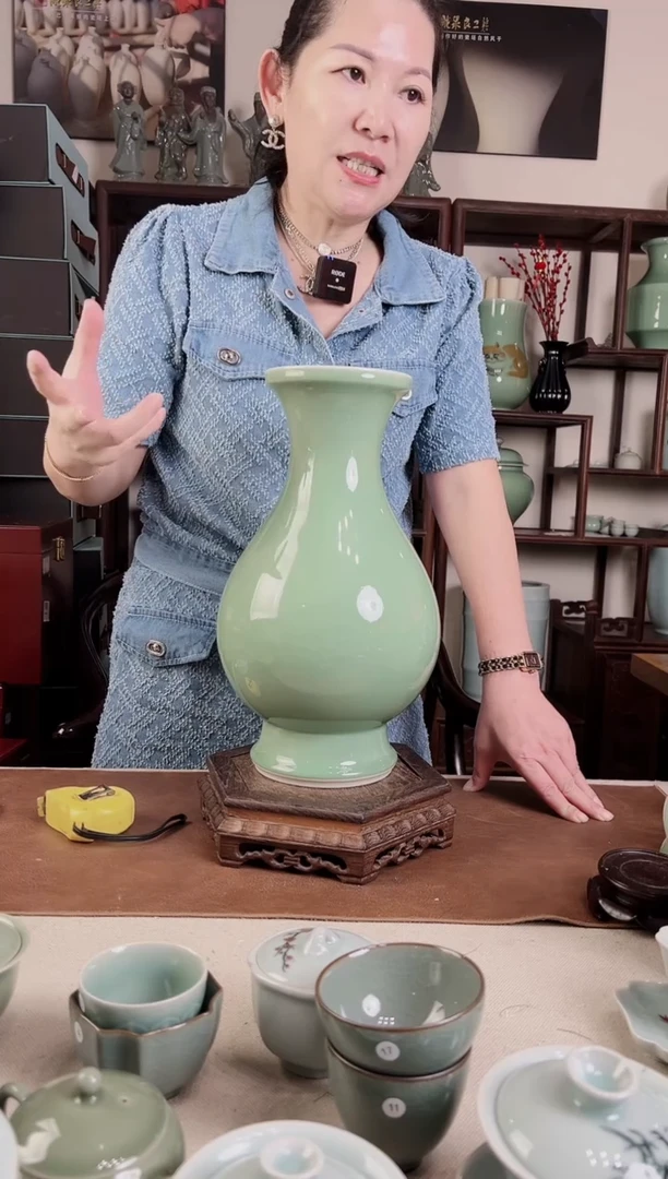 纯手工 梅青 玉壶春