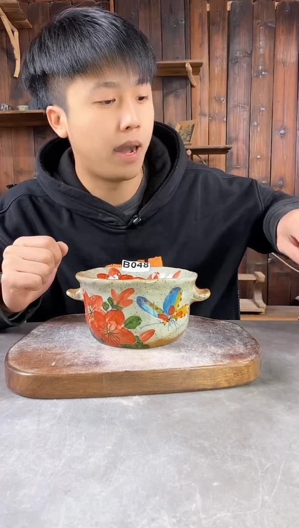 【闪购商品】碗048，手工手绘，新年快乐！