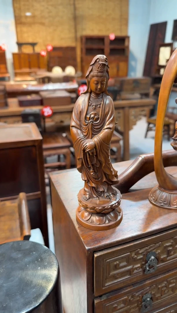 木黄杨 大观音摆件