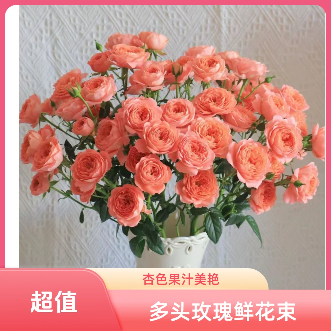 【杏色果汁】多头玫瑰 鲜花产品特殊已发货不支持退款 谢谢理解