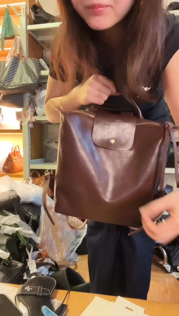 牛剖层皮革高端订制时尚百搭女士手提斜跨包包