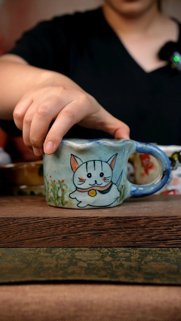 摆件泥垚手作 景德镇手工手绘器物