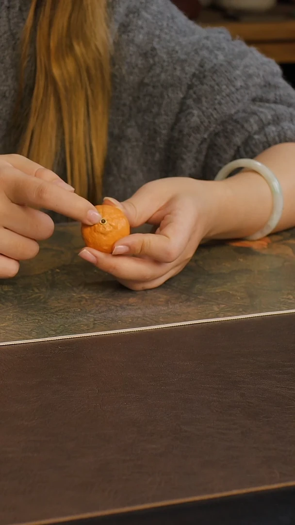 紫砂茶宠小橘子香插