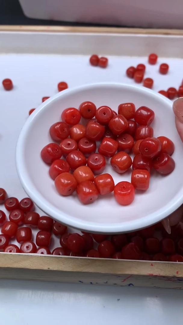 未镶嵌散珠南红玛瑙C506 柿子南红老型10*10mm10个8.8.元