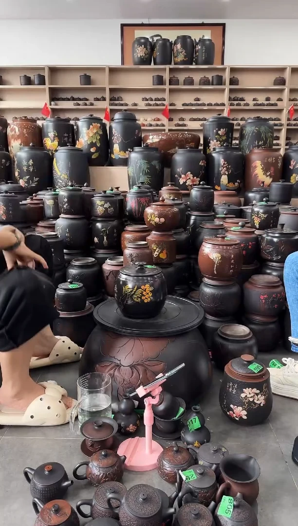 罐瑕疵 彩填 茶叶罐 732