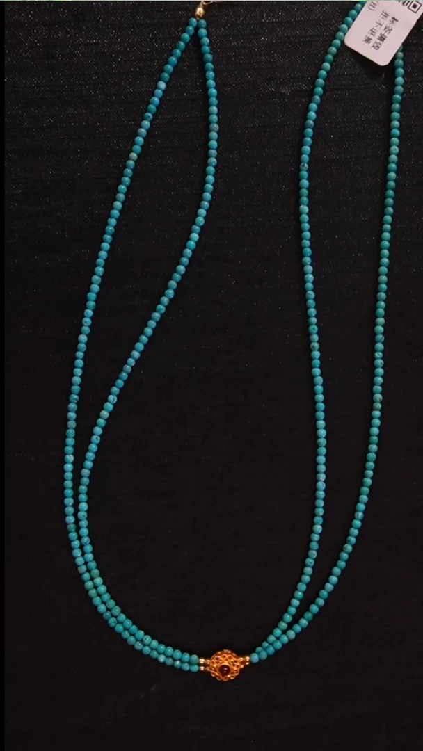 银S925镶嵌绿松石项链发货一件