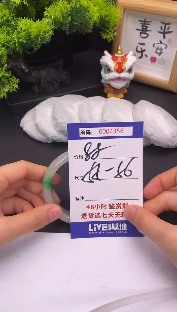 未镶嵌手镯翡翠0004356