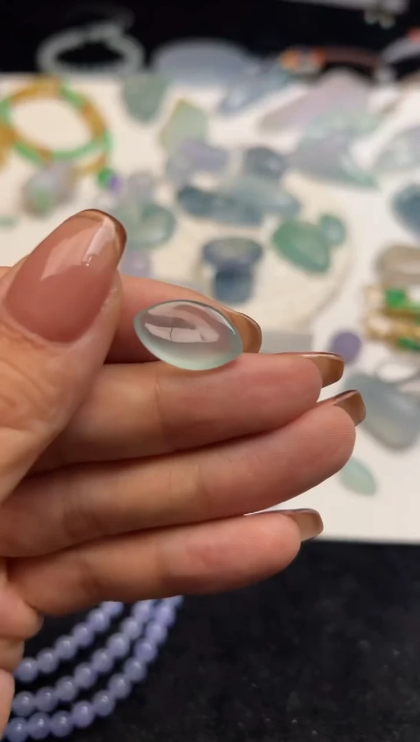 未镶嵌定制翡翠冰蓝随行3500+350-xsz028