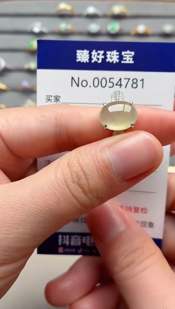 银S925镶嵌戒指翡翠1