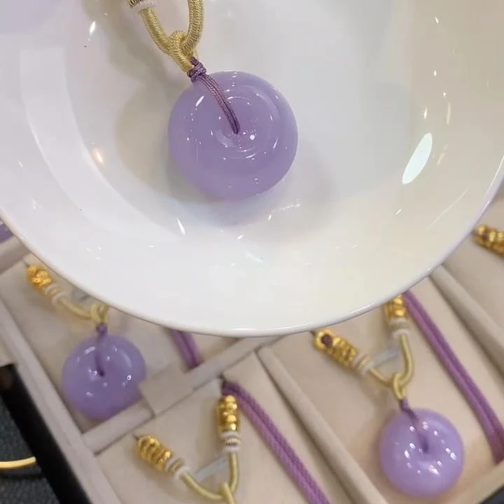 【福公子】吊坠(不含链)足金镶嵌翡翠a48多样性一件发货-有色差-6