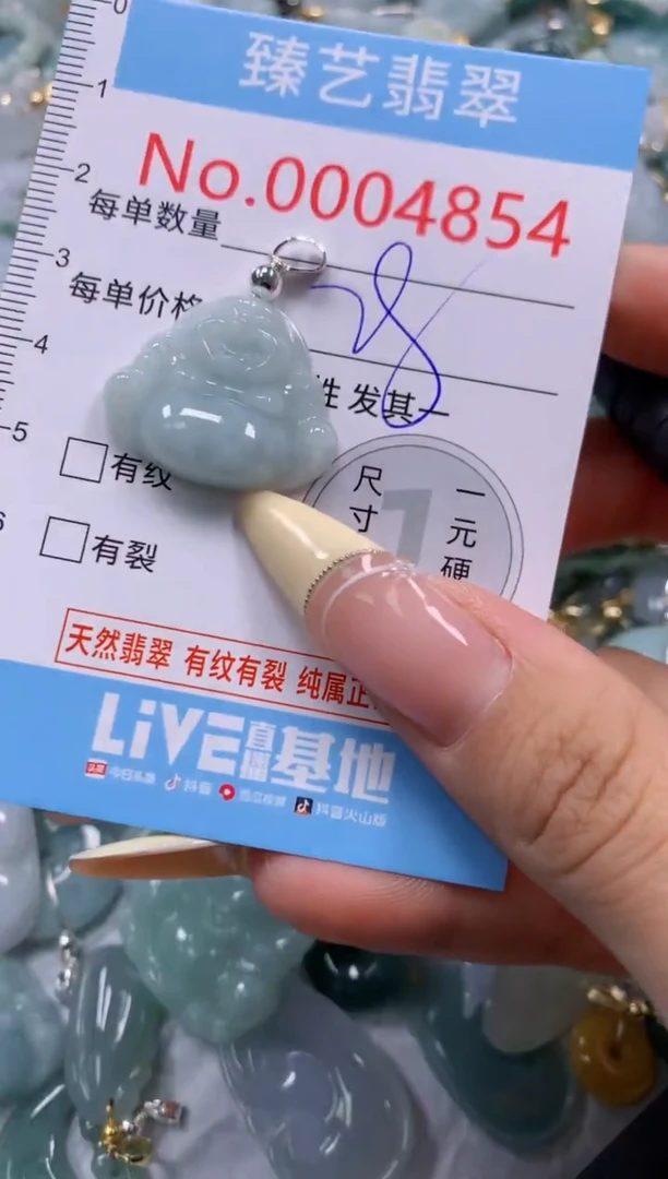 翡翠未镶嵌颈饰含绳0004854