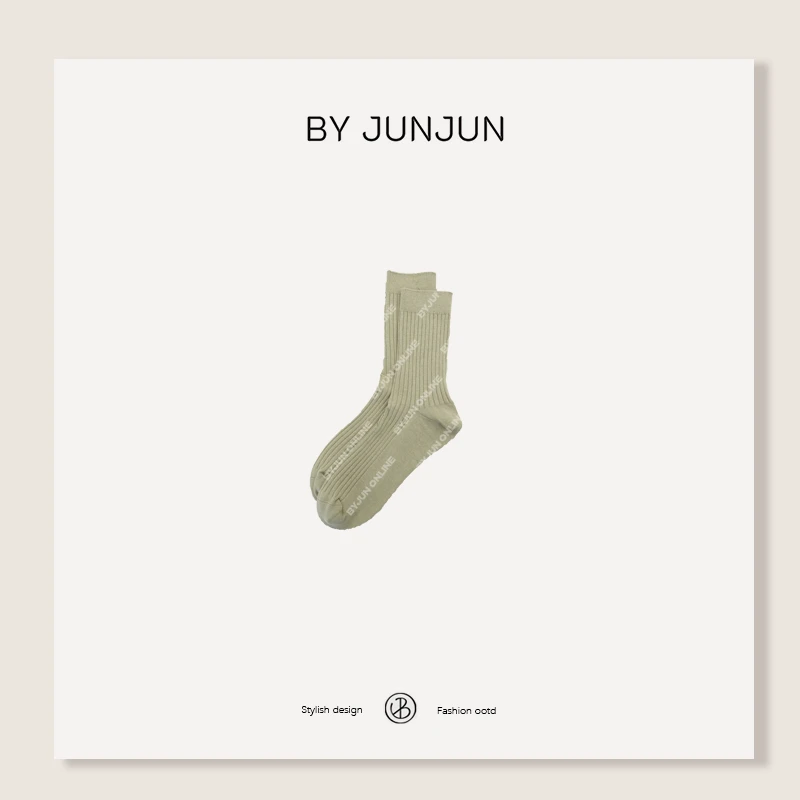 ByJunjun【甘草袜】定纺纱线棉袜