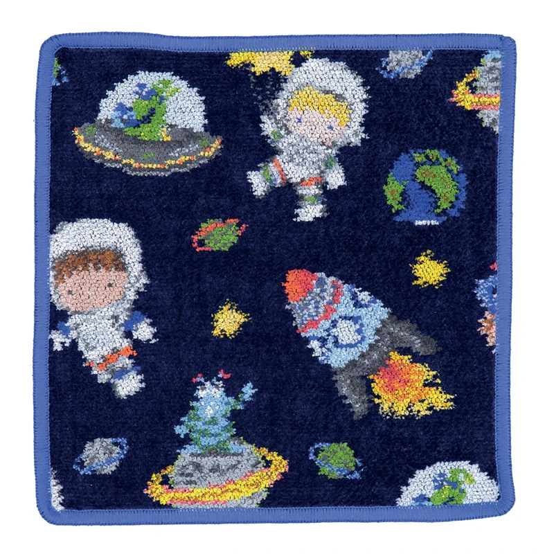 德国日本feiler进口全棉雪尼尔编织方巾毛巾洗脸巾手帕25*25cm