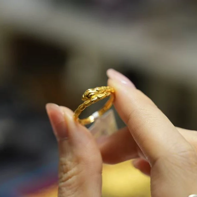【巧玲专属】足金999灵蛇戒指 活口经典 3.27