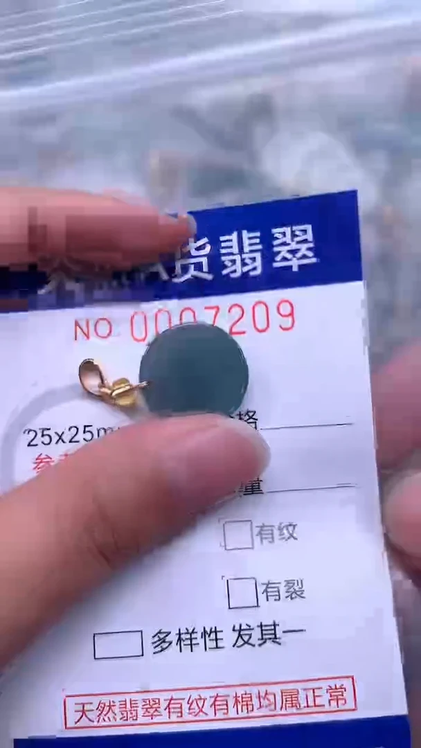 翡翠未镶嵌吊坠(不含链)1