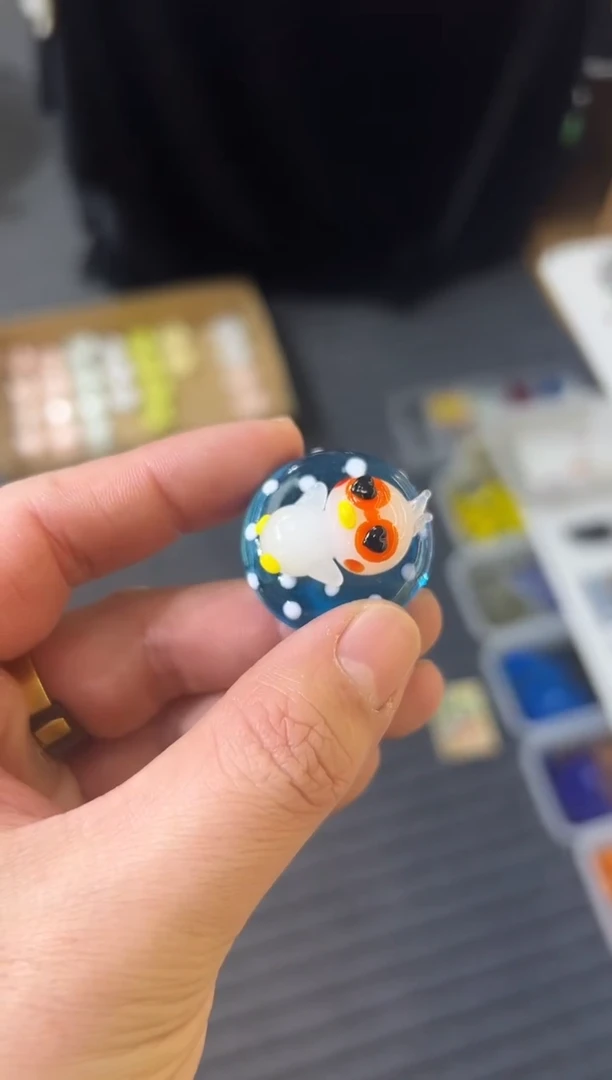 手工艺品琉璃泳圈鸭子