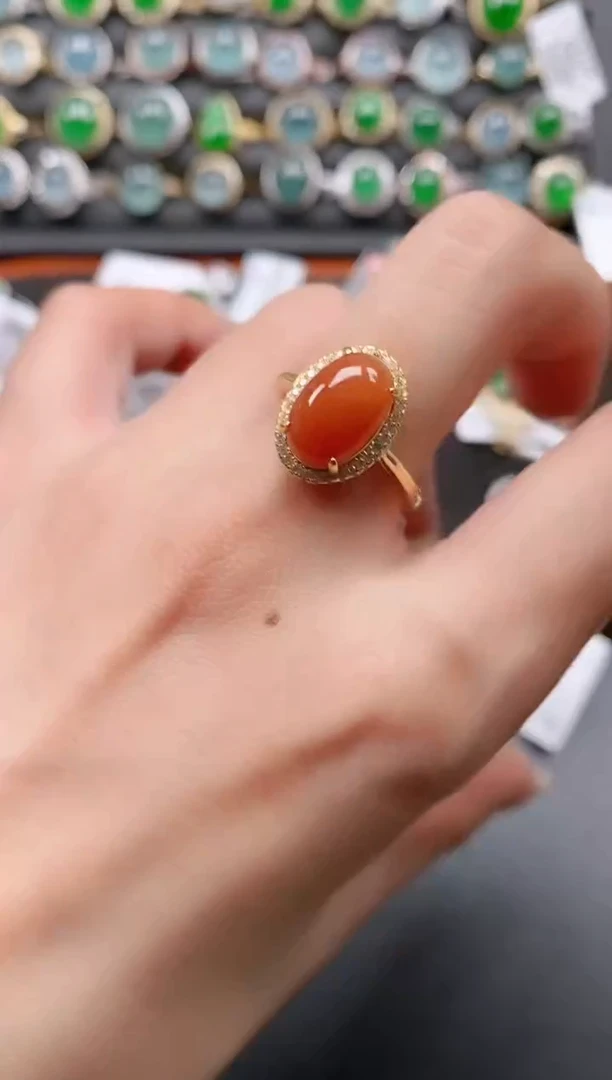 银S925镶嵌戒指翡翠11