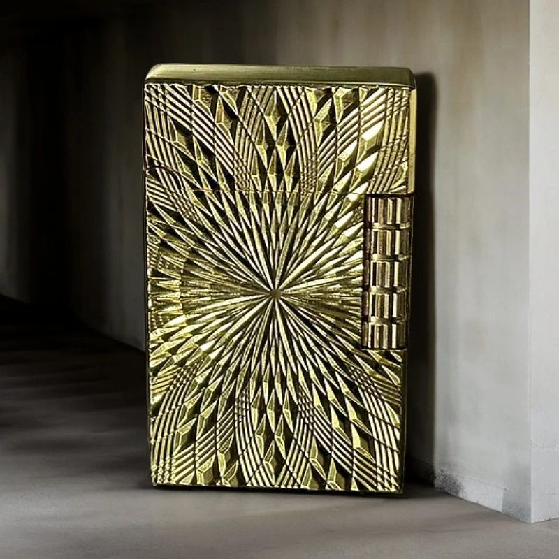 【DK884金】太阳花金色朗声打火机