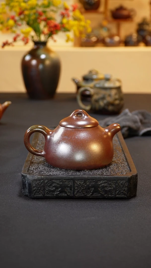 茶壶紫砂纯自然柴烧