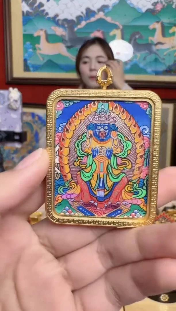 吊坠扎老师-热贡纯手绘-安安