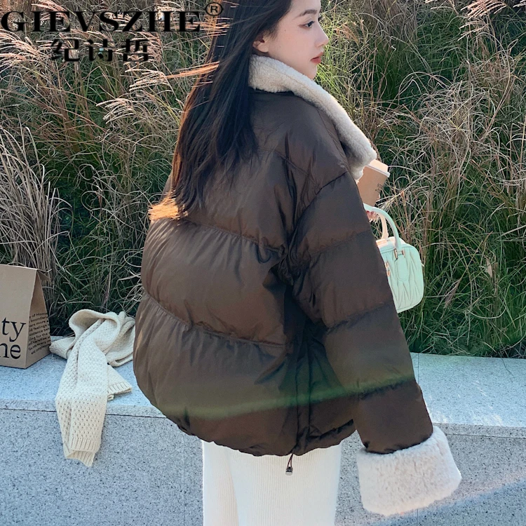 【90绒】纪诗哲轻奢羽绒服女2025年冬季新款短款宽松加厚保暖外套女