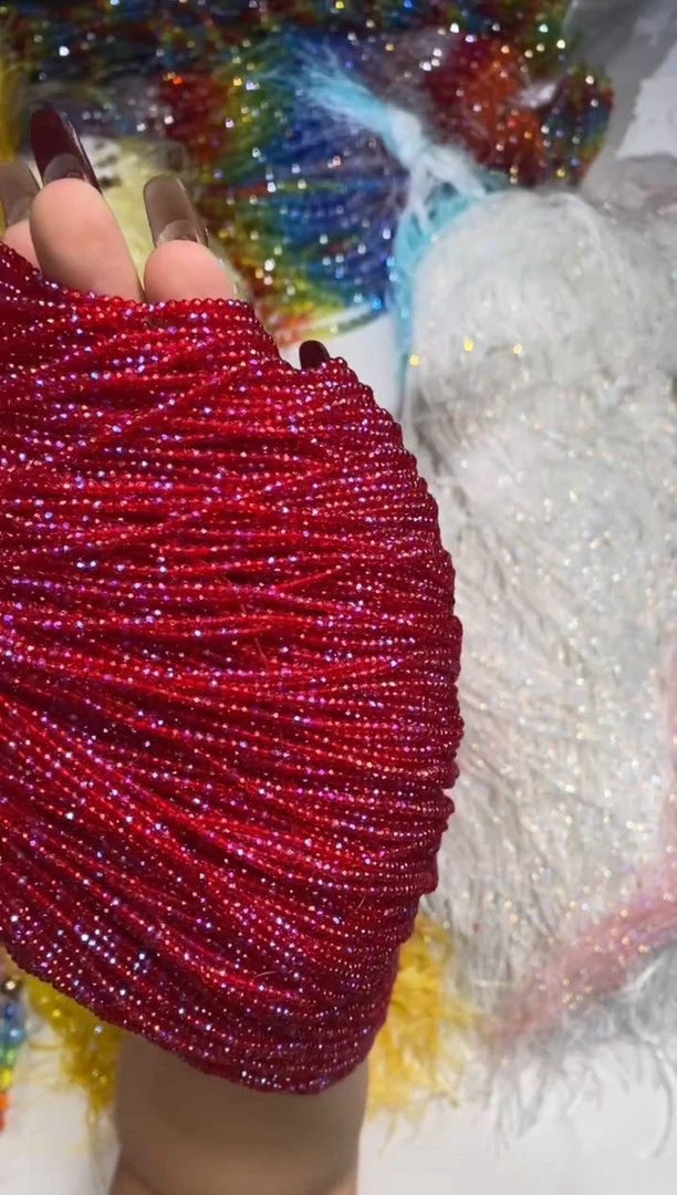 玻璃08102卡0.8水晶进口彩10条大红色