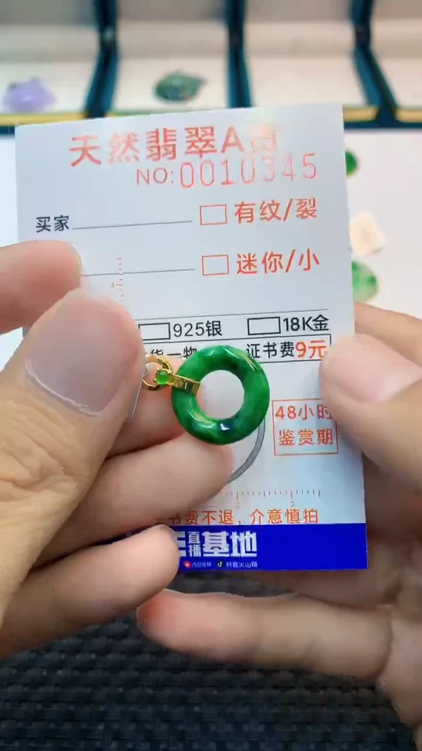 翡翠未镶嵌吊坠(不含链)1