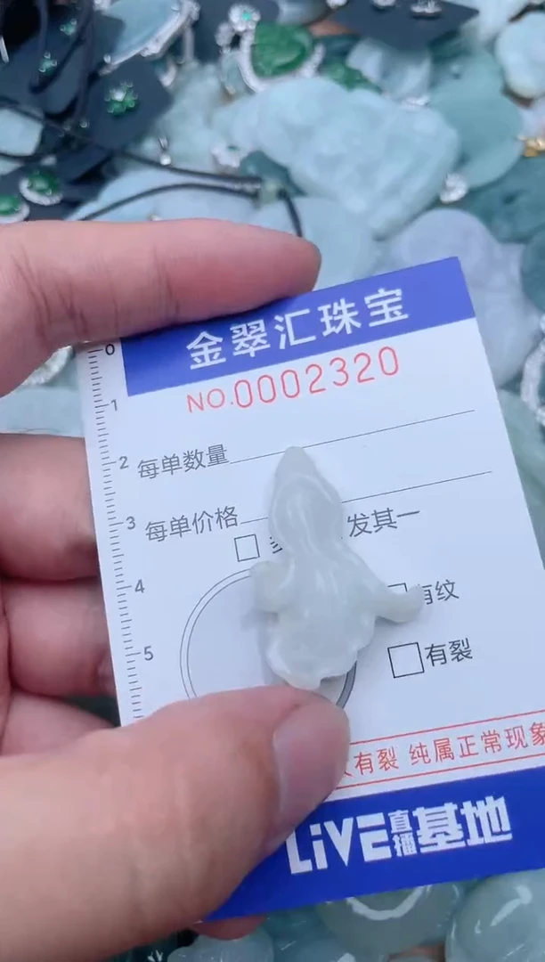 翡翠未镶嵌颈饰2320