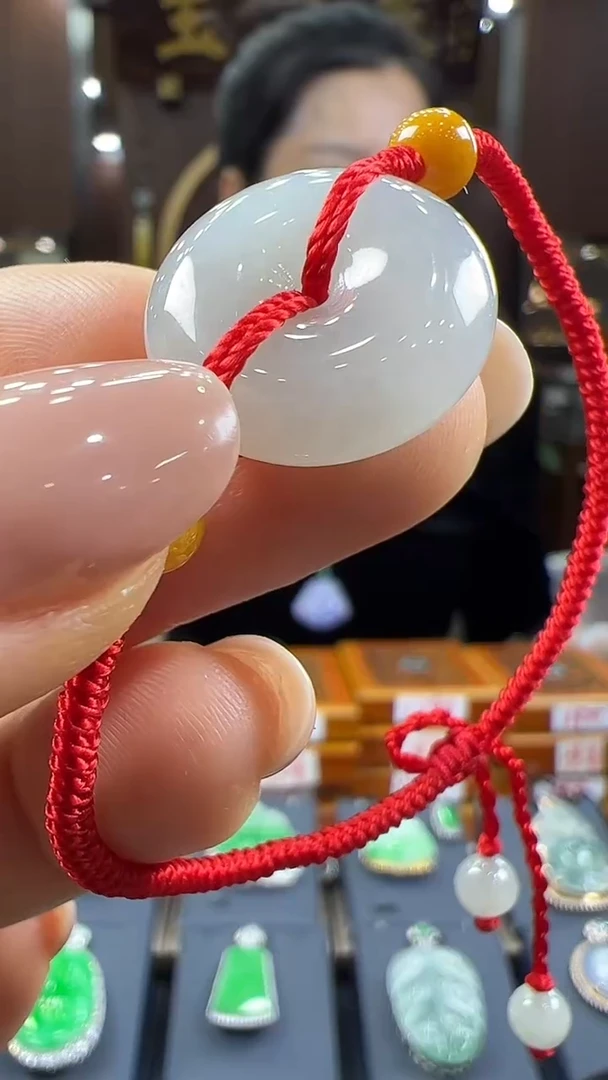 翡翠挂件未镶嵌平安扣手绳