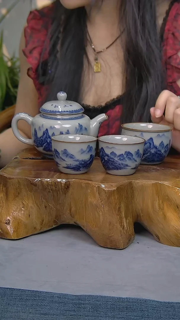 4件套陶瓷茶具家用简装系列