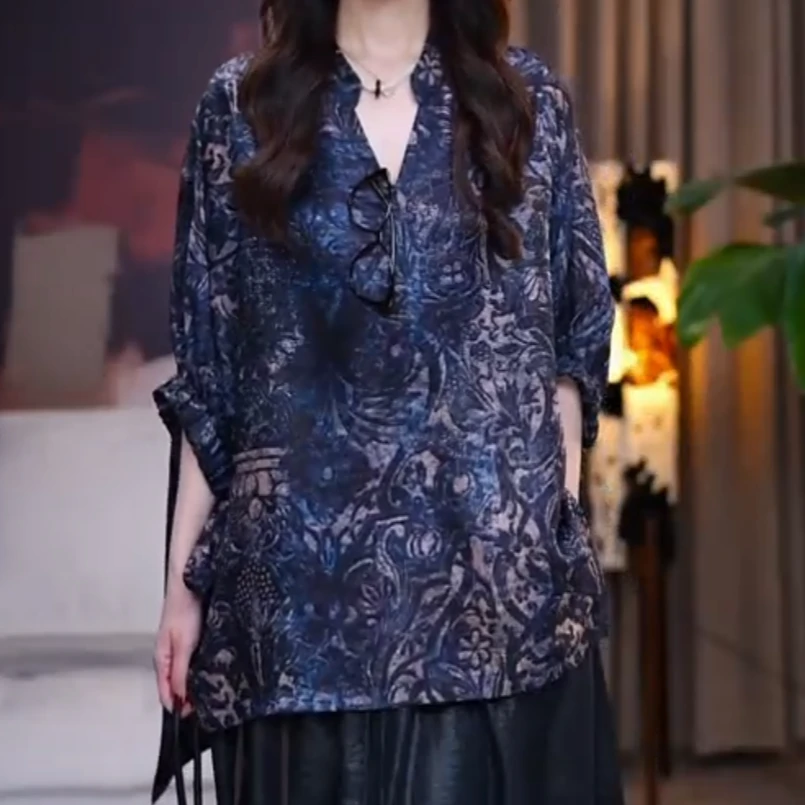 『楠识』桑蚕丝腔调设计显瘦气质时尚上衣