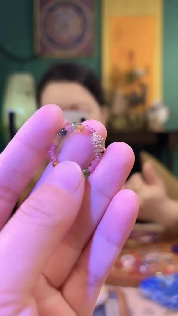 【闪购商品】碧玺戒指银S925镶嵌碧玺大黑天戒指