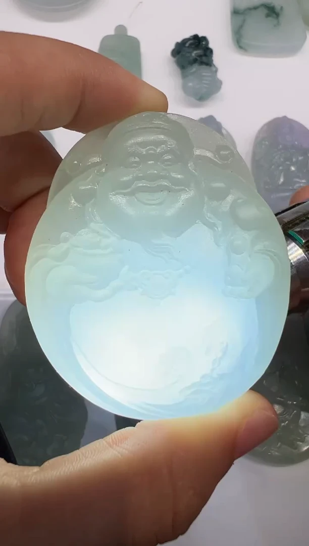 未镶嵌定制翡翠财神
