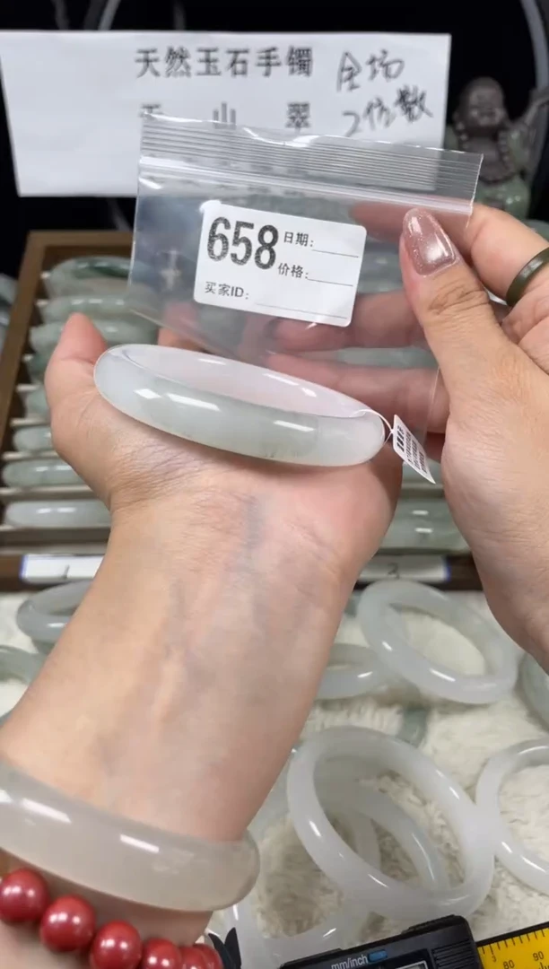 未镶嵌手镯石英质玉（天山翠）658