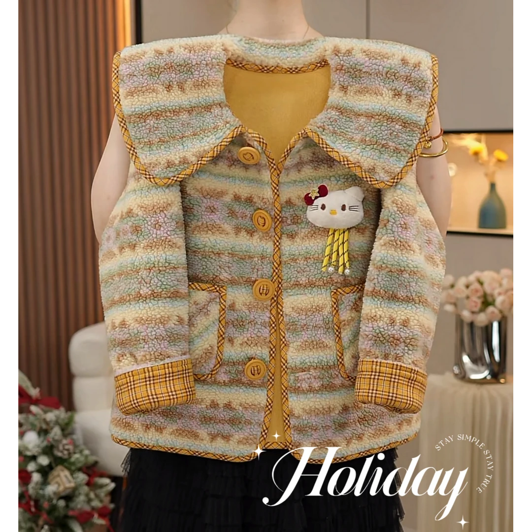 现货-女童外套冬装2025新款中大儿童加绒加厚上衣