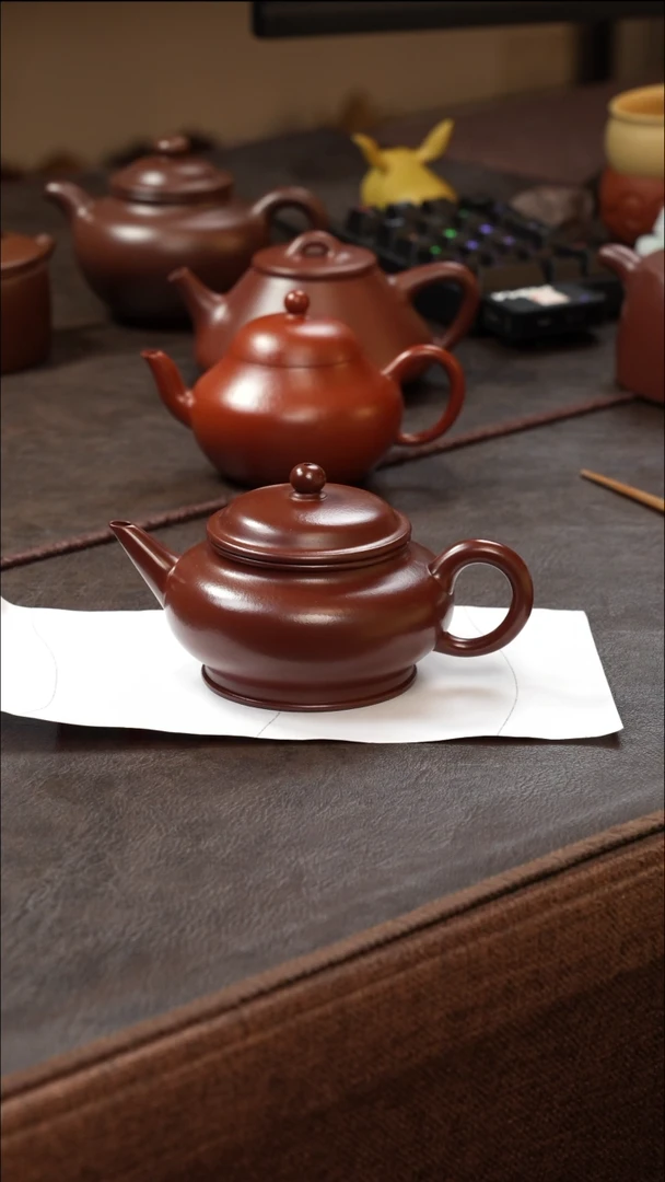 茶壶紫砂壶·13紫朱泥水平175cc