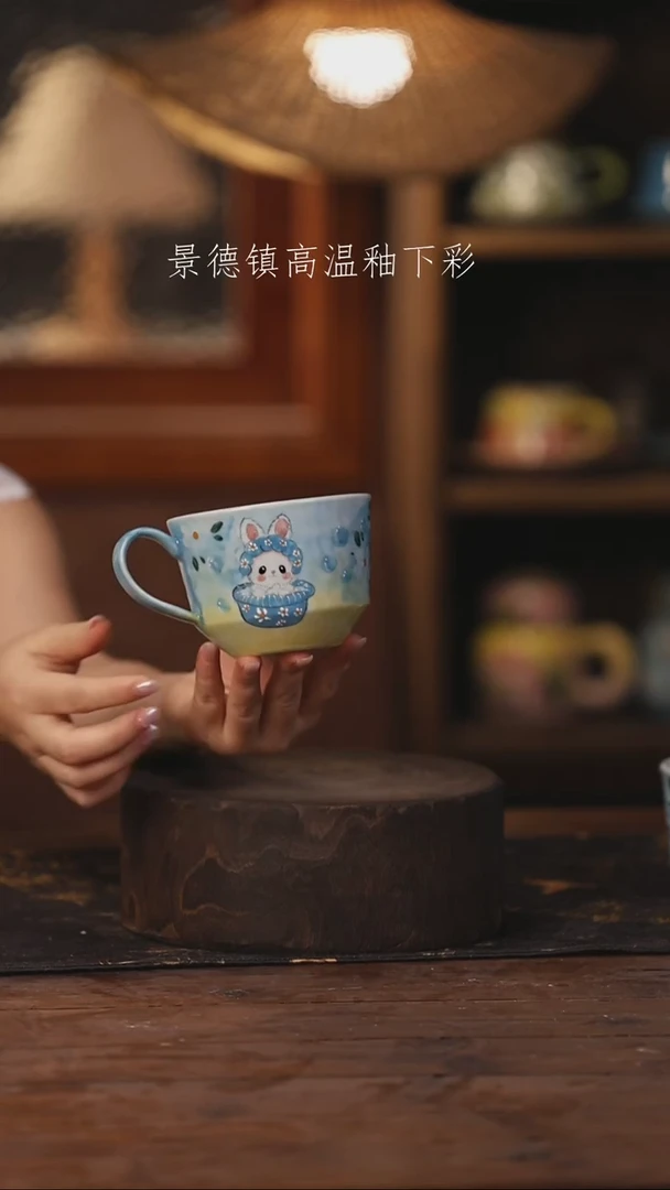 陶瓷景德镇高温釉下手绘陶瓷508