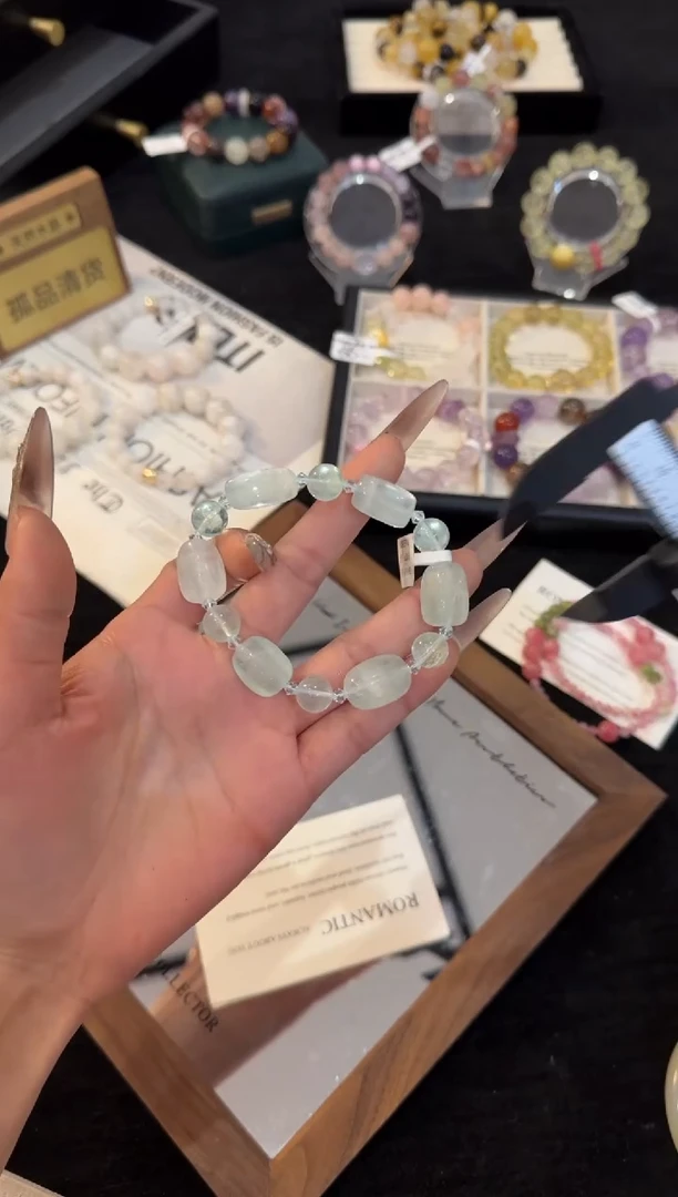 合金手链水晶绿萤石手链x3345