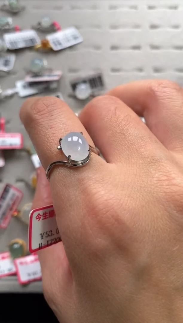 【闪购商品】翡翠戒指银S925镶嵌11111111    7