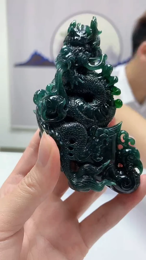 【闪购商品】定制翡翠未镶嵌4868zm-毛货摆件赠底座301