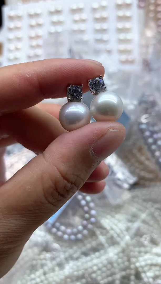 吊坠(不含链)银S925镶嵌淡水珍珠多样性发其一，非无暇