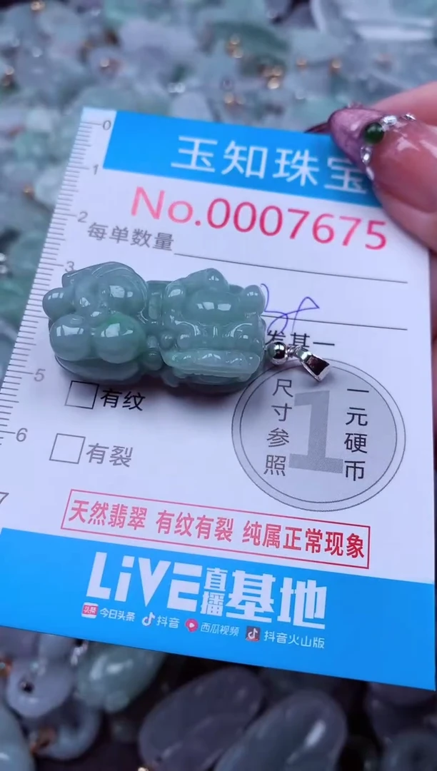 吊坠(不含链)未镶嵌翡翠7675